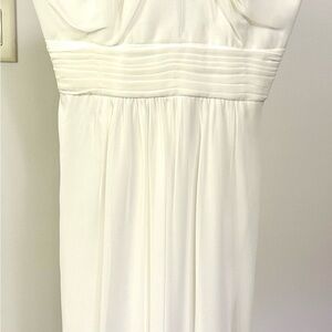 Laundry By Shelli Segal Cream Strapless Ruched Gown